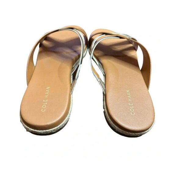 Cole Haan Florens Slide Sandals Leather Women's - Pecan Metallic 9.5 - Picture 2 of 8